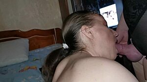 Intriguing creampie in black lingerie