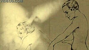 Vintage erotic drawings tell a story