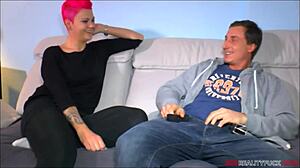 Crazy pink hair milf gets random dick from street for doggystyle fucking neighbors blowjob ass missionary.