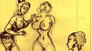 Vintage erotic drawings tell a story