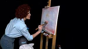 uhh, ryan keely, big tits milf, gets so horny in bob ross cosplay... oops!