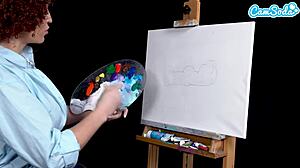 uhh, ryan keely, big tits milf, gets so horny in bob ross cosplay... oops!