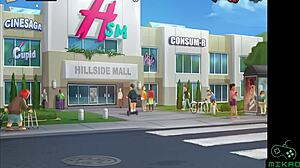 Jenny uses giant dildo on cam in Summertime Saga.