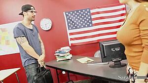 Big Butt Teacher Sara Jay Banged on Desk