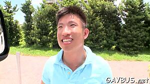 blindfolded stud falls for sneaky oral trick by hunk