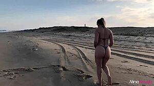 Blonde Girl on Beach Having Sex with Fan