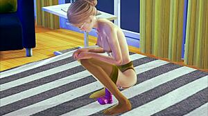 Teen Stocking Solo Masturbation In 3D Hentai Anime.