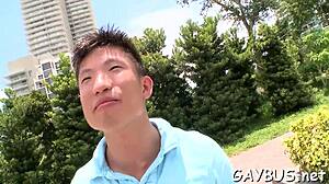 blindfolded stud falls for sneaky oral trick by hunk