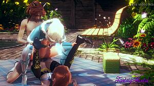 Frozen Hentai Features Elsa And Anna In 3D Cartoon Threesome With Creampie Orgy And Princess Group Action