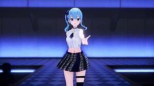 Mmd R-18 Suisei Strips in Wild Anime Action