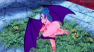 Morrigan in Hardcore Fucking for Halloween Special on Sheer FantasyKing3