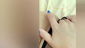 I brought my tight pussy to orgasm after college with fingering