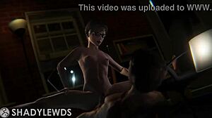 maxine gets fucked hard at night in 3d cartoon hentai game with tits