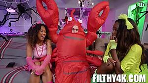 Oh man, I'm like totally shocked by this cosplayin stepmom in unexpected threesome. Johnny Love, Naomi Foxxx, Skyla Sun gettin into hardcore petite milf ass action with blowjob and reality pov!!