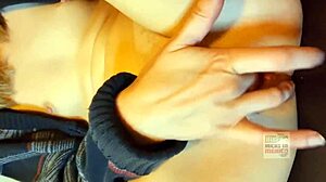 sophie masturbates showing her creamy pussy, then gets fucked hard