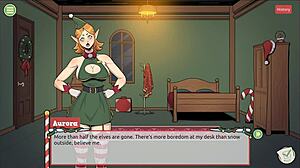 Naughty Elf and Sexy Santa Wife in Claus Secret Surprise Xmas Hentai Game Ep 1