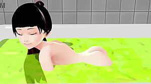Koko Shows Everything in the Bath Teasingly