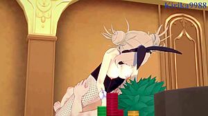 Himiko Toga和Izuku Midoriya在狂野内射Hentai中大干一场