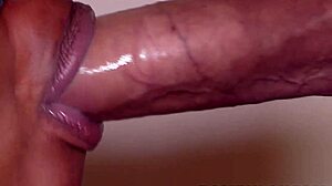 Big White Cock Ejaculates in Ebony Slut Mouth and She Swallows Cum. African Blowjob Interracial Creampie with Monster Cock Action.