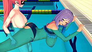 Watch This Girl Ride Big Ass in Swimming Hentai!