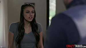 Stepfather spanks and gapes stepdaughter in strict anal lesson.