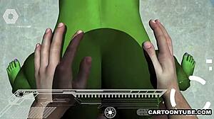 3D alien gets her tits and pussy fucked hard in POV hentai! 😲👽