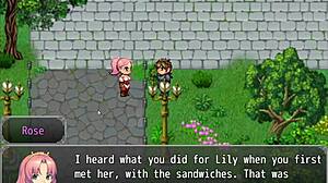 I played Henteria Chronicles 3 Part 6, an Eng game with pixel art and no animated scenes.