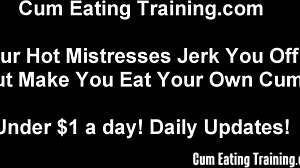 Slave Tastes Own Cum in Humiliation Session