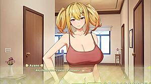blonde nun summer clover in hentai game orgasm scene
