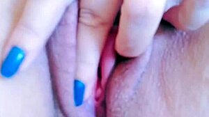 Petite asian teen masturbates on video call