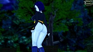 Raven with big thighs gives JOI and facial in dark forest - Teen 18+ Titans