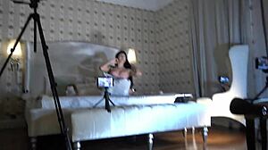 I feel so amazed by this hot sexiest latina girl in her nude interview dress.