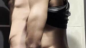 Gym Stud Sucked and Tried Anal in Bathroom