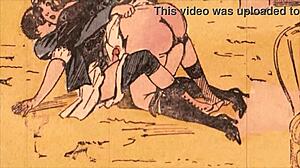 Feeling The Passion In Vintage Erotic Cartoon Drawings From Retro Era