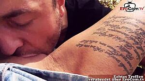 outdoor pov sex with tattooed blonde german milf on hot date night