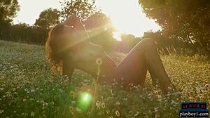 Czech Milf Anetta Keys In Solo Striptease, Shaved Pussy Undressing Outdoor