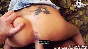 outdoor pov sex with tattooed blonde german milf on hot date night