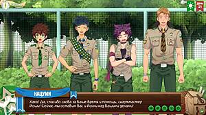 Game friends camp episode 34 with permission from scoutmaster in russian voiceover