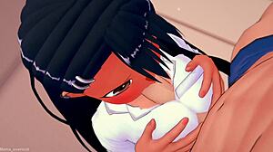 Nagatoro in old uniform, playing with big dick uncensored – want to see?