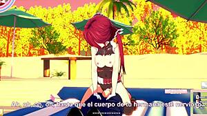 Houshou Marine Fucks Hard On Sex Beach