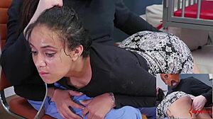 i can't stop punishing little kingsley’s bubble-butt in garage domination. her ass takes it all while gargling cum!