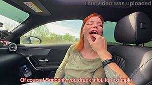 The gay amateur eagerly swallowed the driver's sperm after a deepthroat session with his big cock.