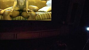 Awesome webcam connects sexy ebony couple with horny girl for monster cock action! 😍