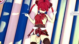 Houshou Marine Fucks Hard On Sex Beach