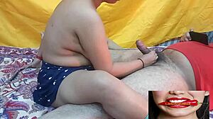 Indian Girlfriend Delivers Intense Footjob to Her Man