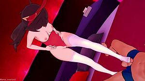 amber jerks me with feet