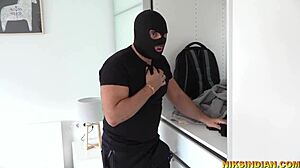 Indian Cop Feeds Thief With Massive Tits