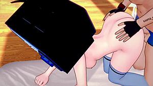 TV Woman Enjoys Hot Exercises!