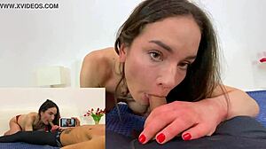Nataly gold pov blowjob, cum in mouth? Hard fuck in mouth with monster cock