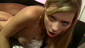 Blonde stepsister Nicole Ray feels intense rush as stepbrother licks and sinks cock deep in her cute natural tits pussy
